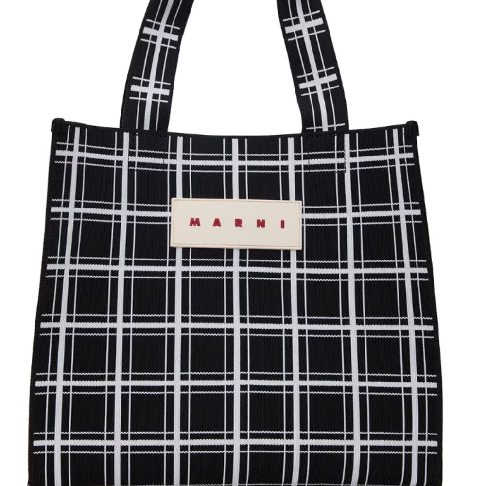 BNWT AW23 MARNI BLACK CHECK BAG